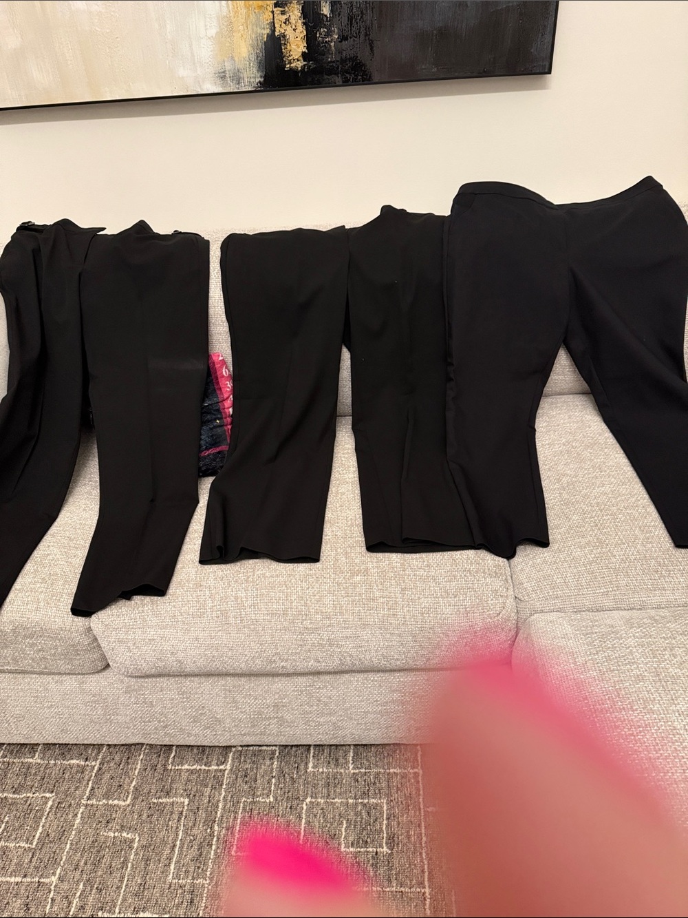 LOFT Black Dress Trousers Trio - Classic Work Pants